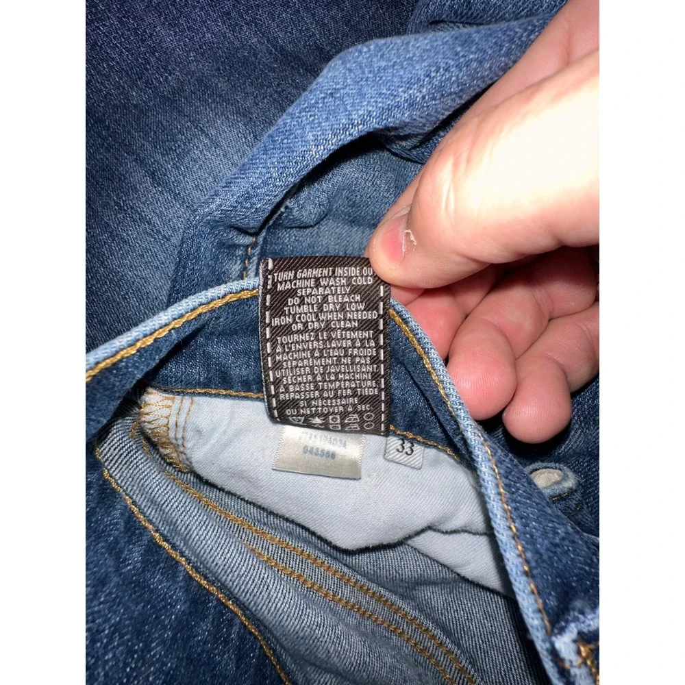 7 For All Mankind Standard Straight Leg Jeans Mens 33 Medium Wash Button Fly